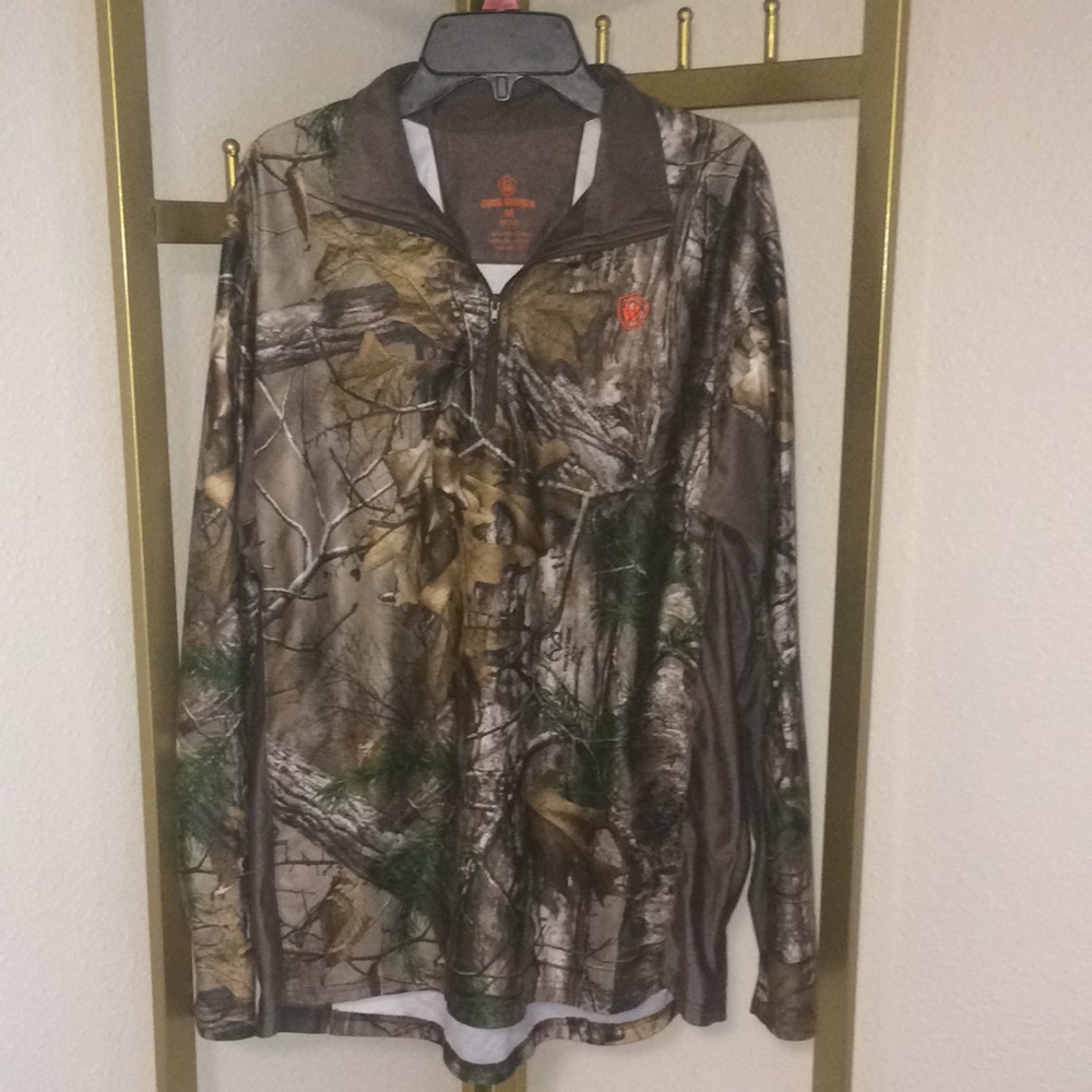 Game Winner Camo Print Long Sleeve Mens Shirt